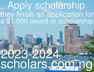 they finish an application for a $1,000 award or scholarship.