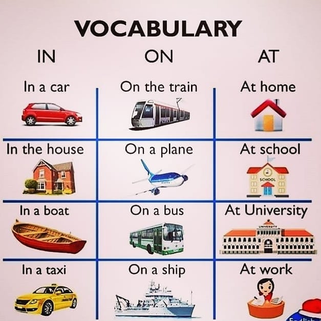 How to use the preposition related to transportation