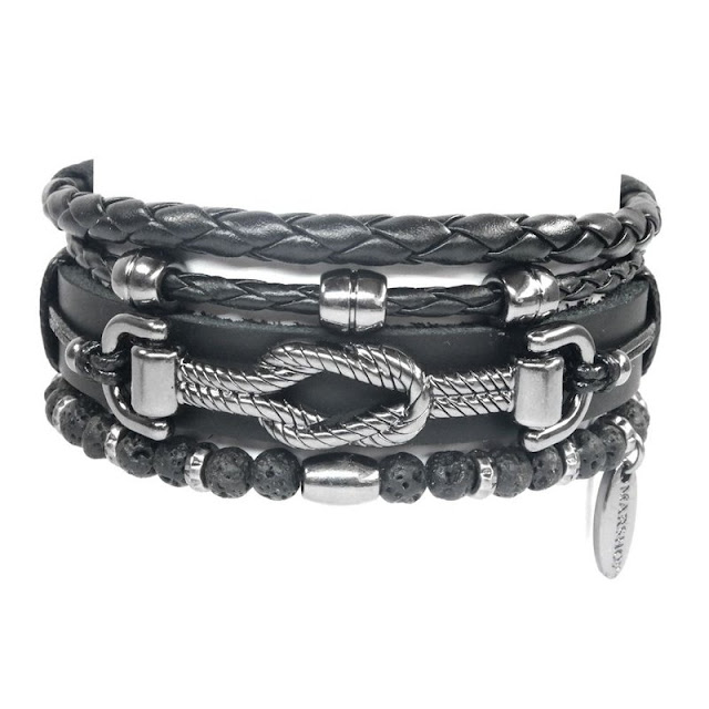  Pulseiras De Couro Knot - C/03