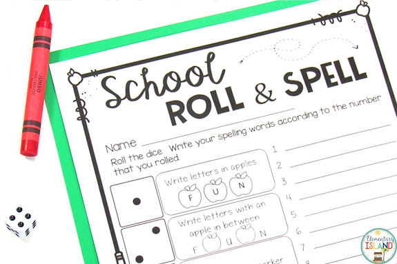 Make spelling a game with this Roll and Spell worksheet they will love.