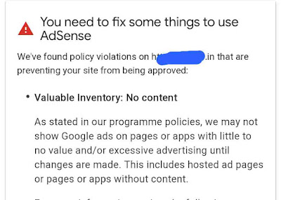 you need to fix something to use AdSense