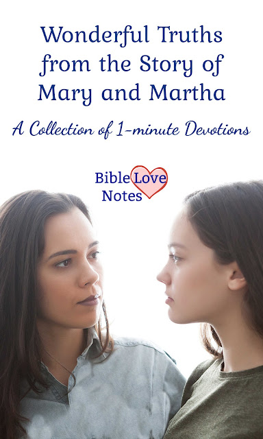 This is a short collection of one-minute devotions about Mary and Martha, offering insights into some interesting Bible truths.