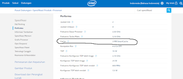 Lihat dibagian cache