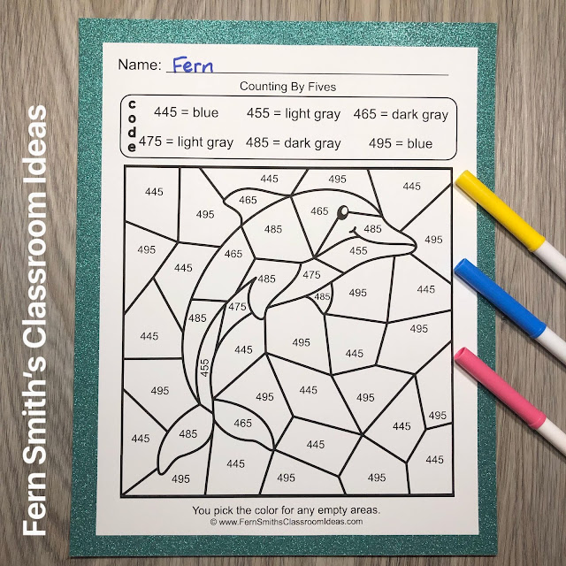 Click Here to Download this Counting Patterns Within 1,000 Task Card, Color By Numbers, and Center Games Bundle For Your Classroom Today