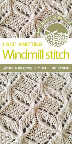 Knitting Stitches -- Lacy Knitting Patterns. Free Knitting Pattern. Japanese Lace Knitting Stitch Pattern for Scarves. #knitters