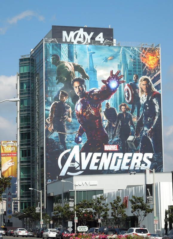 Avengers movie billboard Sunset Strip