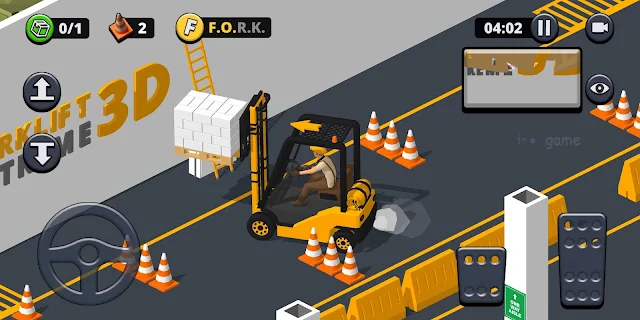 لعبة Forklift Extreme 3D | لعبة قيادة الرافعة الشوكية الفوركلفت والقيام بالمهمات المختلفة