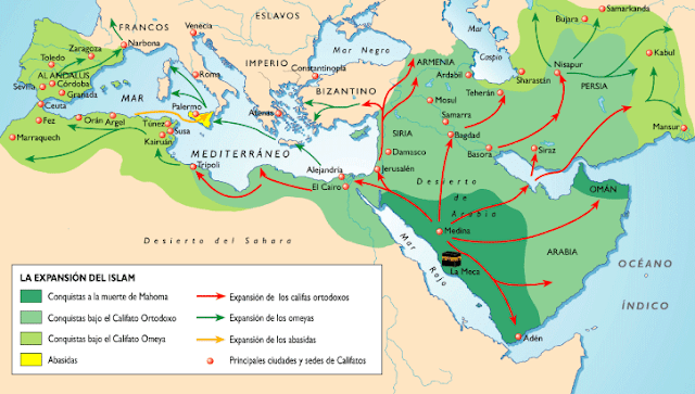 Resultado de imagen de LA EXPANSIÓN DEL ISLAM