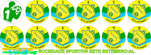 SOCIEDADE SPORTIVA SETE SETEMBRO-AL 500+ ARTE BOTÃO ESCUDO BOTÃO ESCUDINHO GULIVER FUTEBOL BOTÃO GULIVER TIME BOTÃO GULIVER JOGO BOTÃO GULIVER