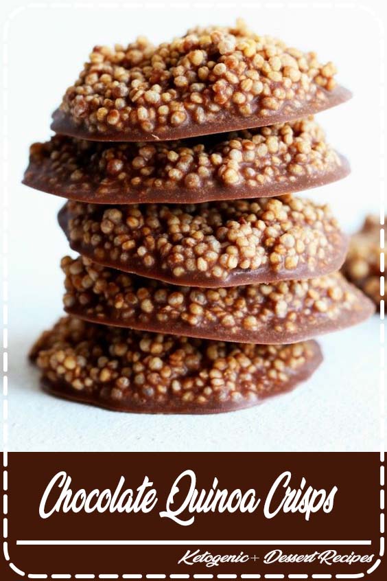 If you like chocolate crunch bars, these healthy Chocolate Quinoa Crisps will be your new best friend! They're vegan, no bake, and SO FUN to eat! thetoastedpinenut.com #thetoastedpinenut #nobake #vegan #glutenfree #healthy #dessert #healthydessert #chocolate #crunch