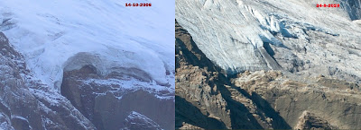 glaciar del monte perdido 2006-2023