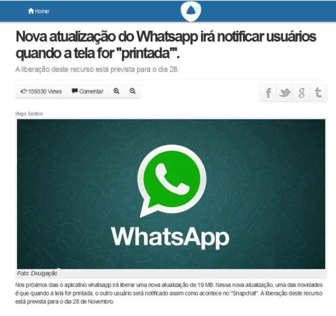 Por determinação judicial, Whatsapp será bloqueado em todo país por 48 horas