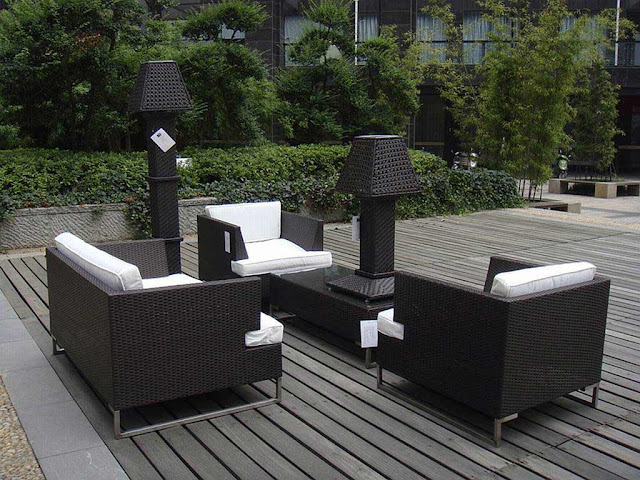 Modern Patio Furniture with Chic Treatment for Fancy House