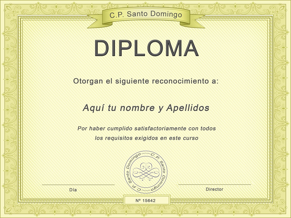 Plantilla psd para crear Diploma No13