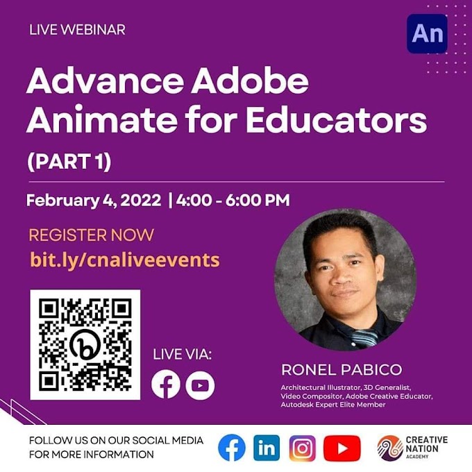 Free Webinar Series on Advance Adobe Animate for Educators with e-Certificate| February 4 | Register here!