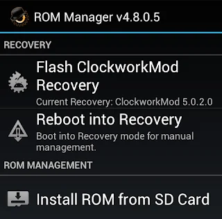 Download Aplikasi Hp android ROM Manager(Root)