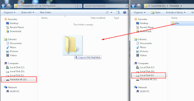 cara memindahkan file dari laptop ke flash disk