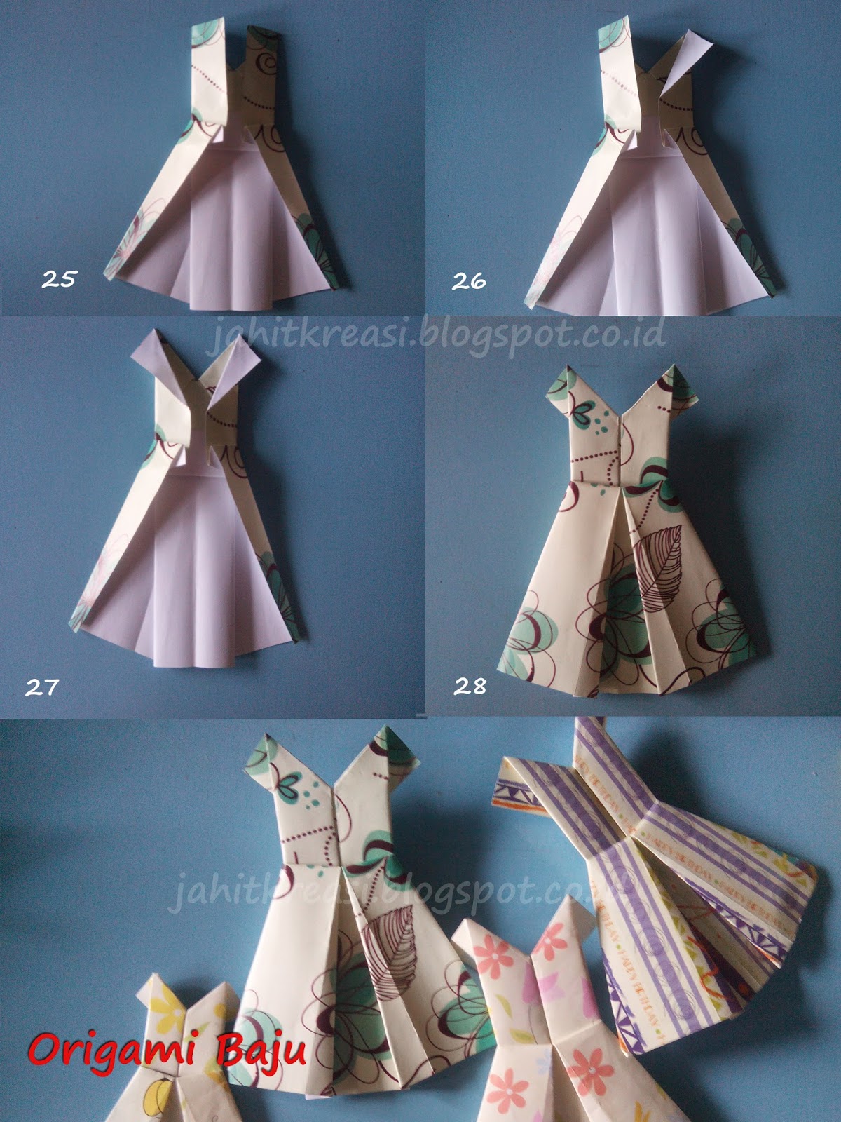  Cara  Membuat  Origami  Baju  Origami  Dress  Berbagi 