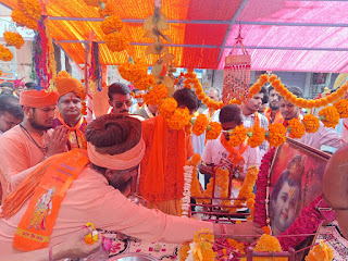 जालोर शहर में राम मन्दिर प्रतिष्ठा के बाद रामनवमी पर निकली भव्य शोभायात्रा - After the installation of Ram temple in Jalore city, a grand procession was taken out on Ram Navami