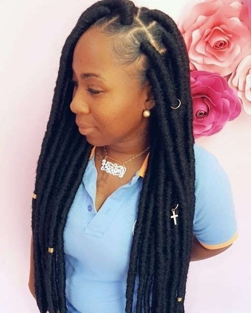 Latest Wool hair plaiting styles for ladies