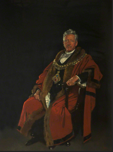 Portrait in oil of Baron Leverhulme, Mayor of Bolton, 1921 by William Orpen, held in Bolton Town Hall, UK