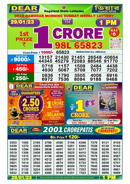 nagaland-lottery-result-29-01-2023-dear-damodar-morning-sunday-today-1-pm