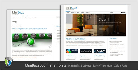 MiniBuzz - Minimalist Business Joomla Template - Business Corporate