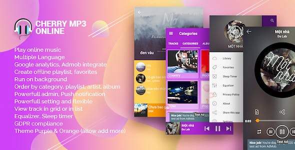 Free Download Cherry Android Online Music Player With Admin Panel Sharing Soure Code App Free