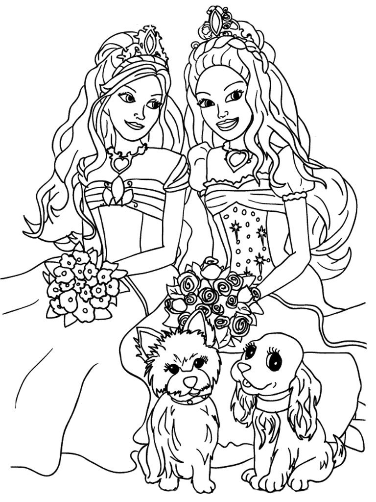 Barbie Coloring Pages For Girls  Realistic Coloring Pages