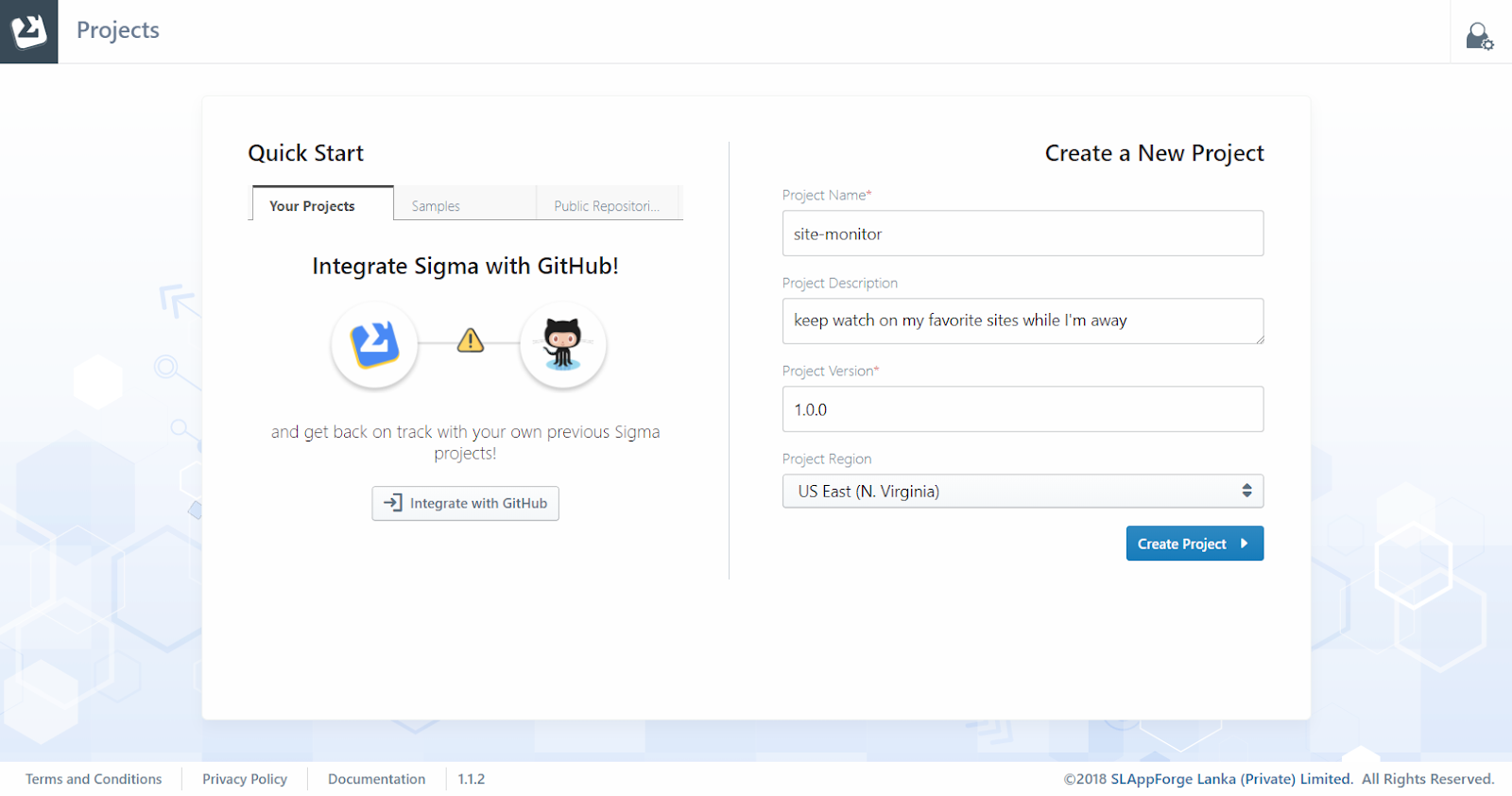Creating 'site-monitor'