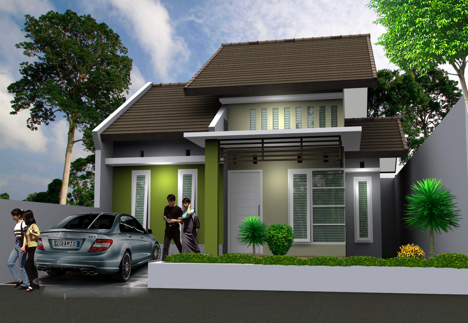 99 Contoh Gambar Desain Rumah Minimalis Modern Mewah 2 Lantai