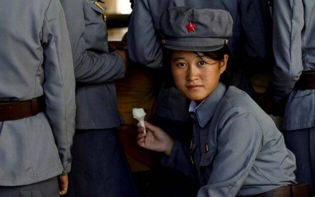 A North-Korean soldier in Pyongyang, North Korea. (Image via: Reuters)