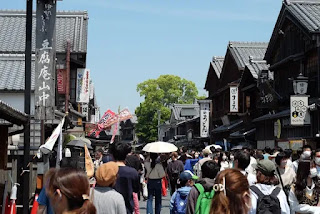 混雑したおはらい町