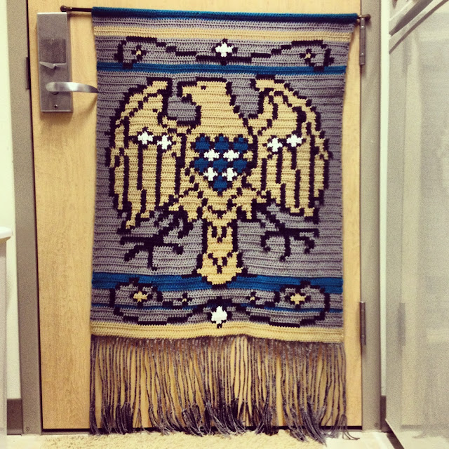 crochet eagle tapestry