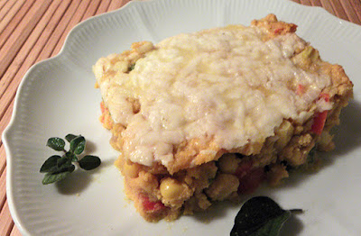 Sliced piece of Chilean Pumpkin Casserole