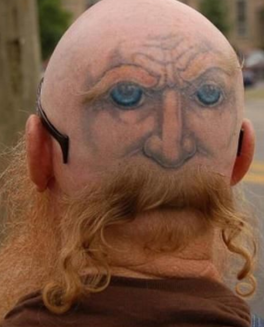 3D Human Face tattoo