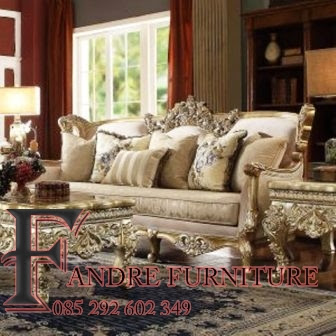 gambar set sofa ruang tamu kayu mahoni furniture klasik ukir mewah warna custom kerajinan tks furniture 085292602349