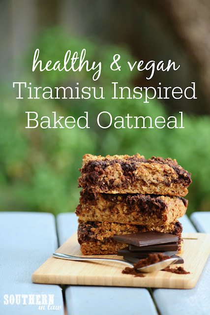 Healthy Tiramisu Baked Oatmeal Recipe - low fat, gluten free, healthy, vegan, clean eating recipe, healthy breakfast recipes, freezer friendly, breakfast meal prep