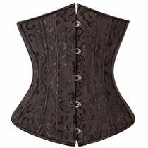 <br />Lucea Women's 24 Spiral Steel Boned Satin Underbust Waist Training Brocade Corset