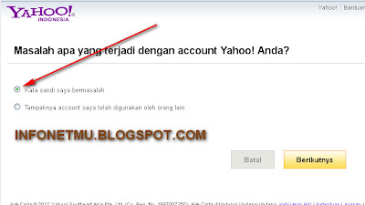 Cara membuka email yahoo yang lupa password