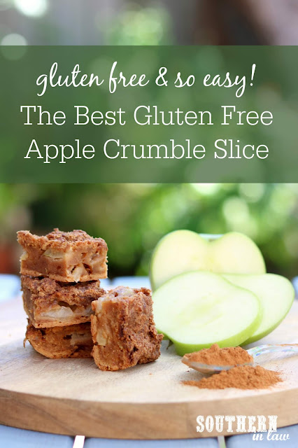 The Best Gluten Free Apple Crumble Slice Recipe - gluten free dessert recipes, easy homemade slices, healthy fall recipes