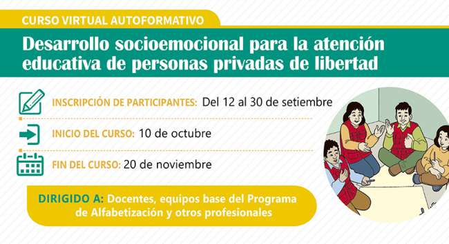 PERUEDUCA brinda curso sobre Desarrollo socioemocional para la atención educativa de personas privadas de libertad