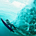 Underwater surf girl wallpaper