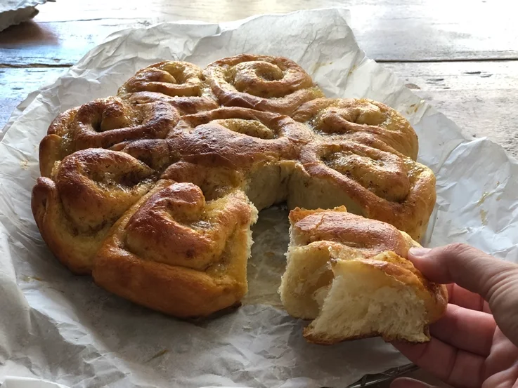 Cinnamon rolls de cabello de ángel