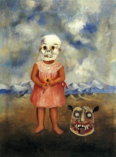 Girl with Death Mask (She Plays Alone), Frida Kahlo, 1938