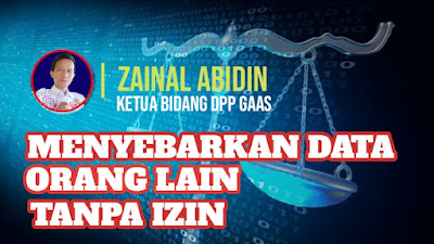 Menyebarkan Data Orang Lain Tanpa Ijin