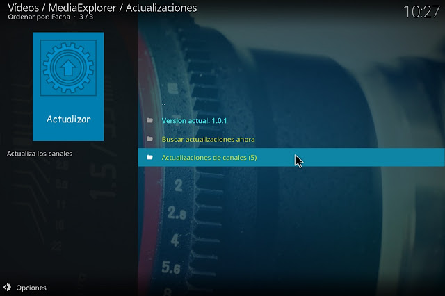 Actualizaciones MEDIAEXPLORER addon