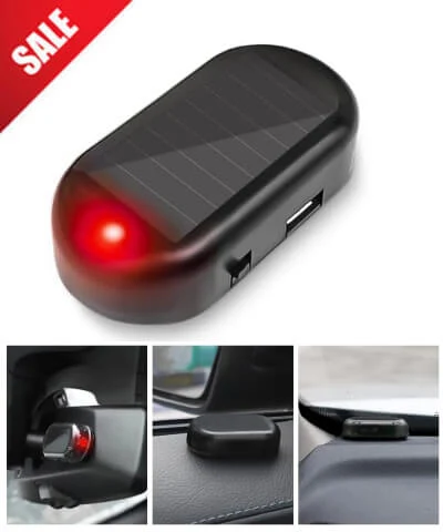 Anti-Theft Solar LED Strobe Warning Light for cars