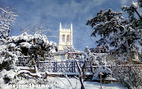 A white Christmas is referred to the presence of snow on Christmas Christmas Eve or Christmas Day depending on local tradition. This phenomenon is most common in the countries of the Northern Hemisphere. At the same time, Shimla always expects snow during the last week of December. Many of the folks reach Shimla to celebrate Christmas. Today Shimla has got snow and it seems that White Christmas is confirmed there. What about other parts of the world and who would witness the white Christmas in 2013?The definition of 'White Christmas' varies in different parts of the world. In most of the countries, it simply means that the ground is covered by snow on Christmas, but some countries have more strict definitions. In United States, people expect think layers of snow everywhere. In fact many of the countries have defined metrics to declare if it's a white Christmas or not. In UK, white Christmas simply means a complete covering of snow on Christmas Day... In the United Kingdom the most likely place to see snowfall on a Christmas Day is in North and North Eastern Scotland.In most parts of Canada it is likely to have a white Christmas every year, except for the coast and southern interior valleys of British Columbia, southern Ontario, southern Alberta, and parts of Atlantic Canada. Most part of Canada is already white and people are excited about white Christmas celebrations.This snow in Christmas not only creates excitement during Celebrations but also adds lot of fun thereafter. New Year celebrations with snow all around is one of the main excitement factors of White Christmas. It overall takes the excitement level high for a week at least, when most of the folks are busy in celebration Christmas & New Year. And everyone has different ways of celebrating Christmas in snow. Above photograph shows a enthusiastic biker riding on snow covered region during last week of December in Himalayan State of India - Himachal Pradesh.Although the term 'White Christmas' is usually referring to snow, if a significant hail accumulation occurs in an area on Christmas Day, which has happened in many of the areas in past including Melbourne. This results into white appearance of the landscape resembling snow cover, this can also be described as a White Christmas.Making Santa Claus of snow is one of the fun filled activity which kids enjoy the most. It's fun to make bigger Snowman and  dress him with red colored cap and a jacket to make him look like Santa. Now, caps comes with Santa masks, so it has become easy to make this snowman look like Santa. 10 year back, we had lot of fun celebrating Christmas on Ridge ground in Shimla, in front of Christ Church. A huge group of students made a 3-4 feel Santa Claus with fresh snow and lot of the folks were playing with snow-balls around it. What a celebration mood it was. Everyone around us was very cheerful with red noses due to chill around us :)For many of us, snow is synonymous with Christmas. Christmas cards, songs and movies all portray a 'white Christmas'. During my childhood, I used to think that when hills get snow, it's called as Christmas, because in most of the movies we have seen people celebrating Christmas either on grounds full of snow or parties in glass covered halls through which snowfall could be seen outside. However, for most parts of the United Kingdom, Christmas is right at the beginning of the period when it's likely to snow and at times it doesn't even happen. Looking at climate history, wintry weather is more likely between January and March than December and same applies to hilly regions of India.White Christmases were quite frequent in the 18th and 19th centuries and that where the expectations have set that Christmas almost every-time comes with snowfall. Over the decades, climate change has also brought higher average temperatures over land and sea and this generally reduced the chances of a white Christmas. I keep a closer track of snowfall in Shimla, which is one of the main celebration destination for Indians. Shimla hardly gets snowfall in last week of December, which used to happen many years ago. This year is very lucky that Shimla is alreadt white and folks are excited about the White Christmas in 2013 !!!In different parts of the world, people start tracking weather forecast to understand if white Christmas will happen or not. In fact, many of the local media channels start giving forecasts for different regions.White Christmas also comes with an opportunity for Travel enthusiats to move to the locations having snow and appropriate arrangements for celebrating Christmas or New year Eves. As an example, many of the Indian folks move towards Shimla, Manali or other towns to celebrate Christmas in snow. Today only Shimla has got snow and all hotel owners are excited to welcome more tourists to come to Shimla and enjoy the special festival in snow.Here we wish a White Christmas to everyone who is eagerly waiting for snow to come and add extra excitement to the celebrations. Merry Christmas !!!