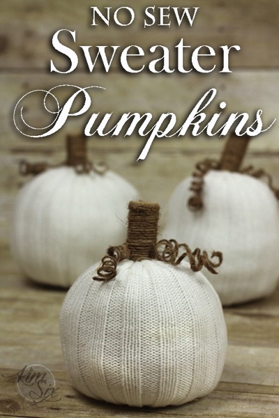 Easy No Sew Pumpkins from Old Sweater Sleeves